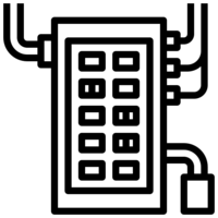 Schalttafel- und Rohrverdrahtung