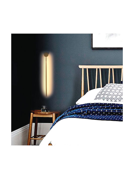 Inlight 43015 Съвременен Φωτιστικό Τοίχου με Ενσωματωμένο LED και Θερμό Λευκό Φως σε Златен Χρώμα LED 60x4см 43015-GL