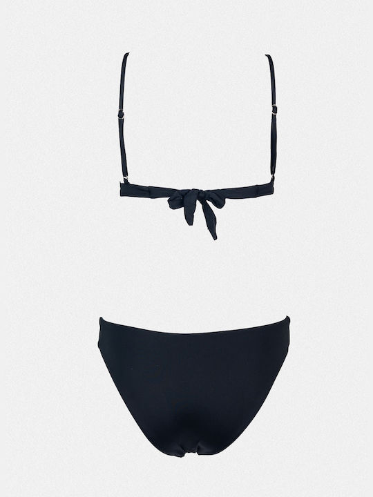 Modern Ocean Set Bikini Τριγωνάκι με Ενίσχυση Ψηλόμεσο Μαύρο Skroutz gr