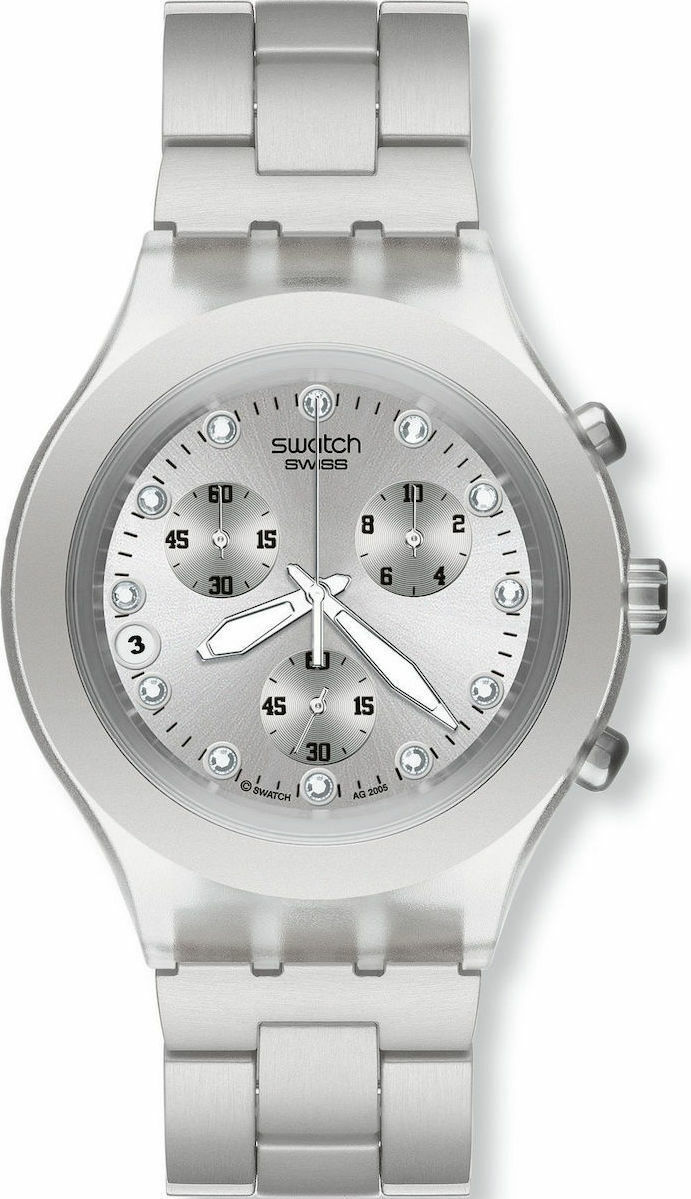 Swatch Chrono Full Blooded Silver Svck G Skroutz Gr