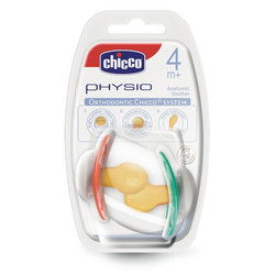 Chicco Physio Καουτσούκ Δυνατά Χρώματα 4m+ 2τμχ