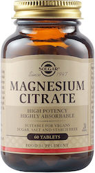 Solgar Magnesium Citrate 200mg 60 ταμπλέτες