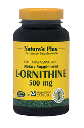 Nature's Plus L-Ornithine 500mg 90 φυτικές κάψουλες