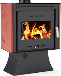 Thermogatz GSA 15 T Steel Wood Burning Stove Air Ηeater 15.6kW Red