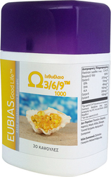 Eubias Good Life Ιχθυέλαιο Ω3/6/9 1000mg 30 κάψουλες