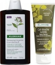 Klorane Set Σαμπουάν Κινίνης & Αφρόλουτρο Δροσιά Δάσους
