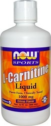 Now Foods Liquid L-Carnitine cu Carnitină 1000mg și Gust Lămâie 946ml