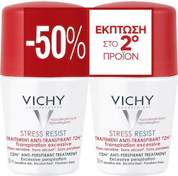 Vichy Stress Resist pentru transpirație excesivă Deodorant 72h sub formă de Roll-On 2x50ml
