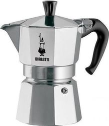 Bialetti Moka Express Stovetop Espresso Pot for 3Cups Silver