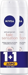 Nivea Talc Sensation Spray 150ml x2