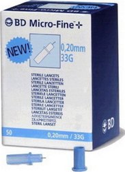 BD Micro-Fine+ 33G (0.20mm) Lancets 50τμχ