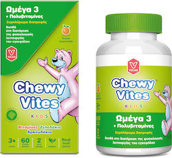 Chewy Vites Omega 3 & Multivitамин Мултивитамин 60 x 1 желирани бонбони
