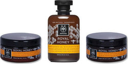 Apivita Set Royal Honey Scrub Σώματος, Κρέμα Σώματος & Αφρόλουτρο