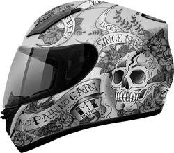 MT Revenge Skull & Rose Matt Silver/Anthracite/Black