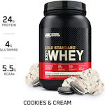 Optimum Nutrition Gold Standard 100% Whey Πρωτεΐνη Ορού Γάλακτος Χωρίς Γλουτένη με Γεύση Cookies & Cream 908gr