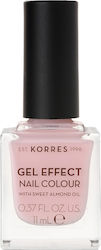 Korres Gel Effect Gloss Nail Polish Long Wearing 5 Candy Pink 11ml