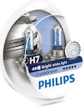 Philips Lamps Car CrystalVision H7 Halogen 4300K Natural White 12V 55W 2pcs