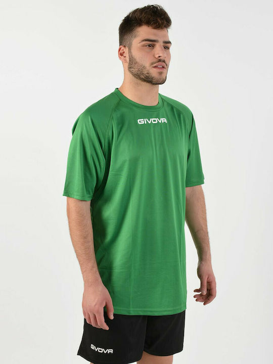 Givova One Мъжка спортна тениска с къс ръкав Зелен