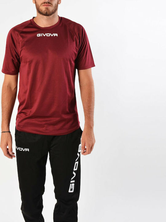 Givova One Мъжка спортна тениска с къс ръкав Червен