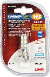 Lampa Lamps Car Hyper-Led Power 39 White H3 LED 6500K Cold White 24-28V 1pcs