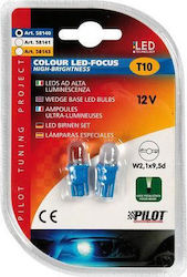 Lampa Lămpi Autoturismului & Motocicletei Colour-Led Blue T10 LED Albastru 12V 2buc