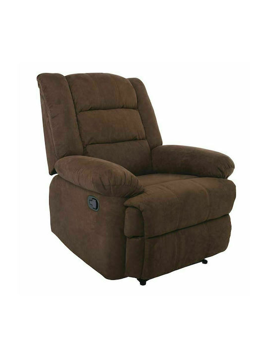 Julia Relax Armchair with Footstool Brown 93x90x100cm