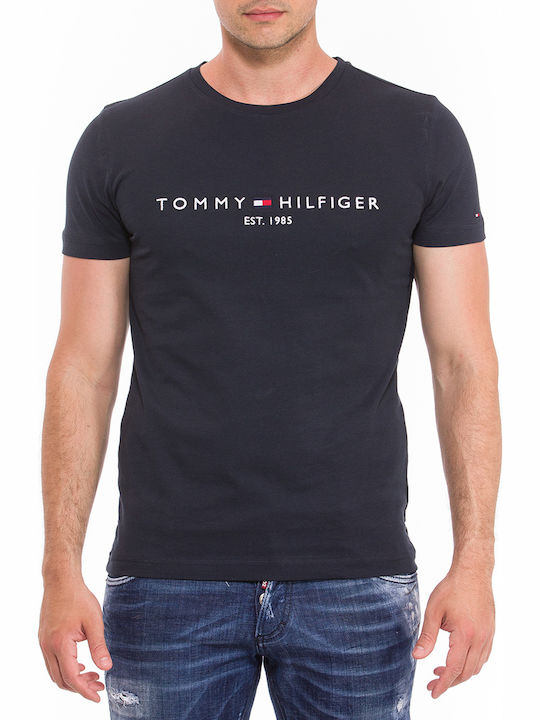 Tommy Hilfiger Мъжка тениска с къс ръкав Тъмносиня