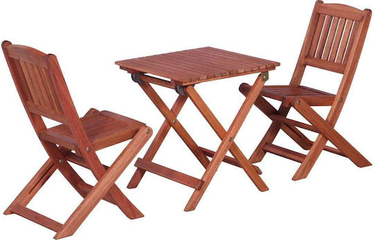 Garten- und Outdoor-Möbelset Typsatz Speisesaal 3 Stück Massives Eukalyptus Holz