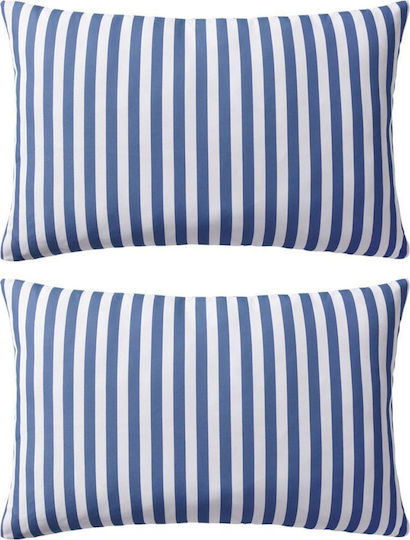 vidaXL Throw Pillow Navy Blue 2 Pieces 40x40cm