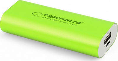 Esperanza EMP105 Power Bank 4400mAh με Θύρα USB A Πράσινο Skroutz gr