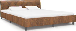 Bed Queen for Mattress 160x200cm Brown