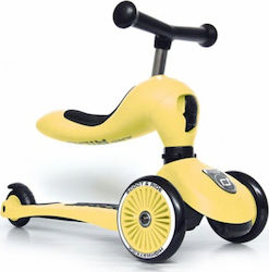 Scoot & Ride Kinderroller Klappbar Highwaykick 1 3-Rad mit Sitz für 1-5 Jahre Gelb