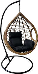 Madrid Φωλιά με Βάση Rattan Μ105xΠ105xΥ197cm Φυσικό