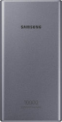 Samsung Power Bank 10000mAh 25W cu Port USB-A și Port USB-C Încărcare rapidă 2.0 Gri