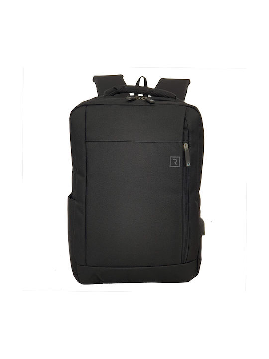 Rain Fabric Backpack Waterproof with USB Port Black 22lt