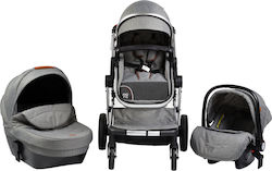 Cangaroo Polly 3 in 1 Adjustable 3 in 1 Baby Stroller Suitable for Newborn Gray 107984