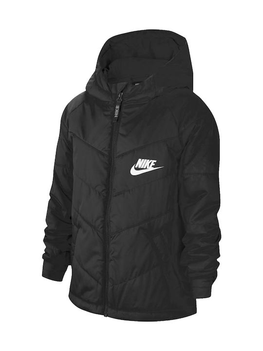 Nike Jachetă sport pentru copii Scurt cu glugă Negru