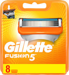 Gillette Fusion5 Capete de schimb cu 5 lame & Bandă lubrifiantă 8buc