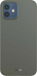 Baseus Wing Umschlag Rückseite Silikon 0.4mm Schwarz (iPhone 12 mini) WIAPIPH54N-01