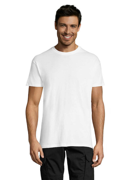 Sol's Regent Мъжко Рекламна тениска Къс ръкав в Бял цвят