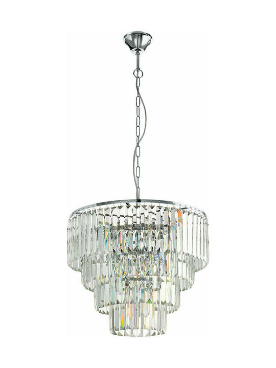 Eglo Agrigento Chandelier with Crystals 7xE14 Transparent 48.5cm 39514