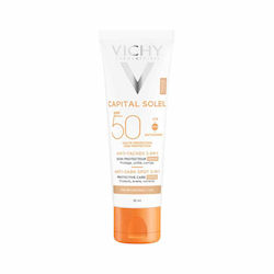 Vichy Capital Soleil Anti-Dark Spot Tinted 3-in-1 Αδιάβροχη Αντηλιακή Creme Gesicht SPF50 mit Farbe 50ml