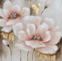 Καρβούνης Λουλούδια σε Καμβά 60x60 cm