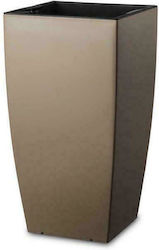 Atmosphera Tetra Plant Pot Plastic Brown