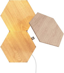 Nanoleaf Smart Φωτιστικό LED Θερμό Λευκό Hexagon 3τμχ