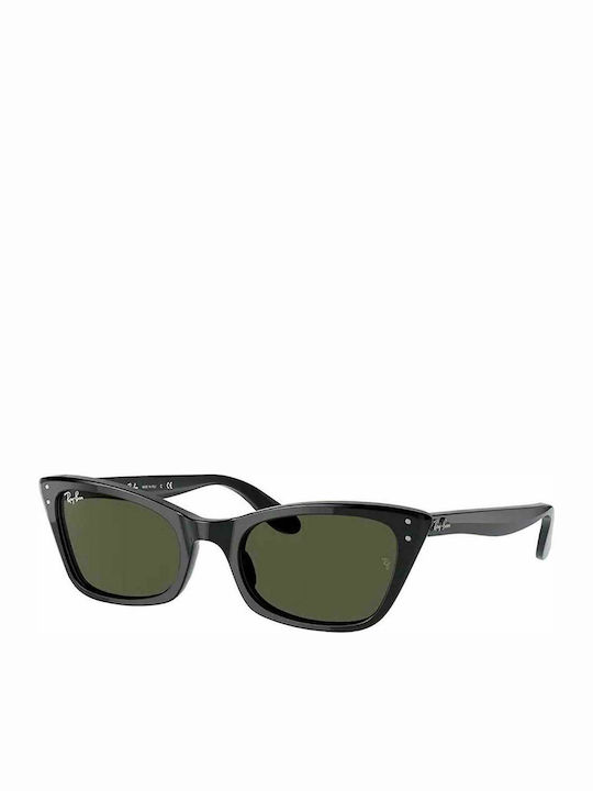 Ray Ban Lady Burbank Дамски Слънчеви очила с Черно Пластмасов Рамка и Зелен Леща RB2299 901/31