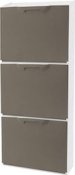 Πλαστική Unika με 3 Ράφια Γκρι Καφέ 51x17.3x123cm 237.513TO