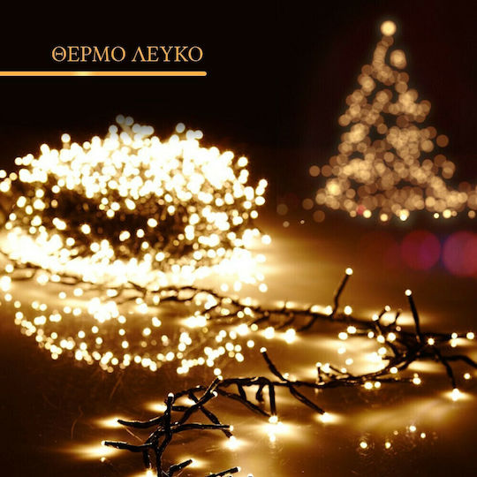 100 Λαμπάκια LED 9μ. Θερμό Λευκό σε Σειρά