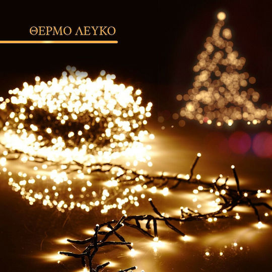 300 Λαμπάκια LED 22μ. Θερμό Λευκό σε Σειρά