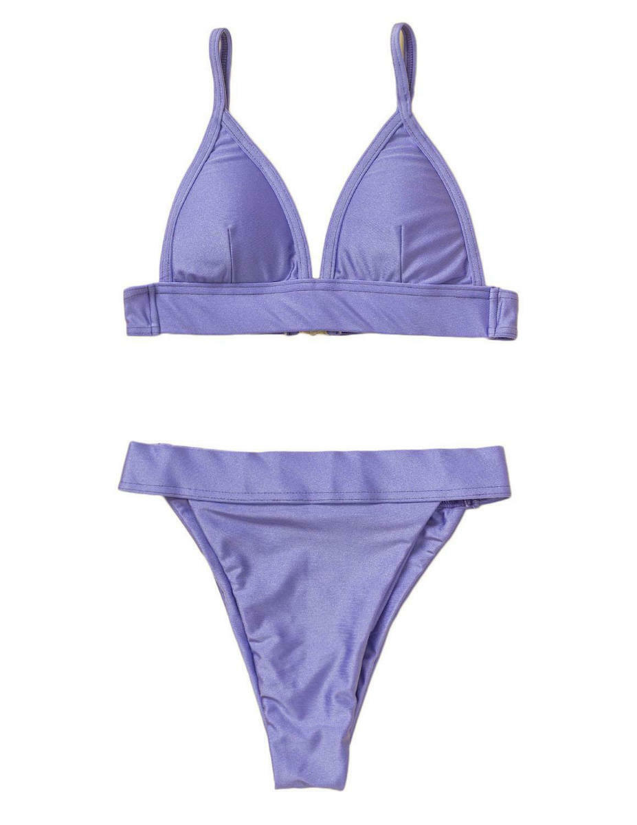 Olympic Stores Set Bikini Τριγωνάκι Ψηλόμεσο Λιλά Skroutz gr
